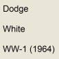 Preview: Dodge, White, WW-1 (1964).